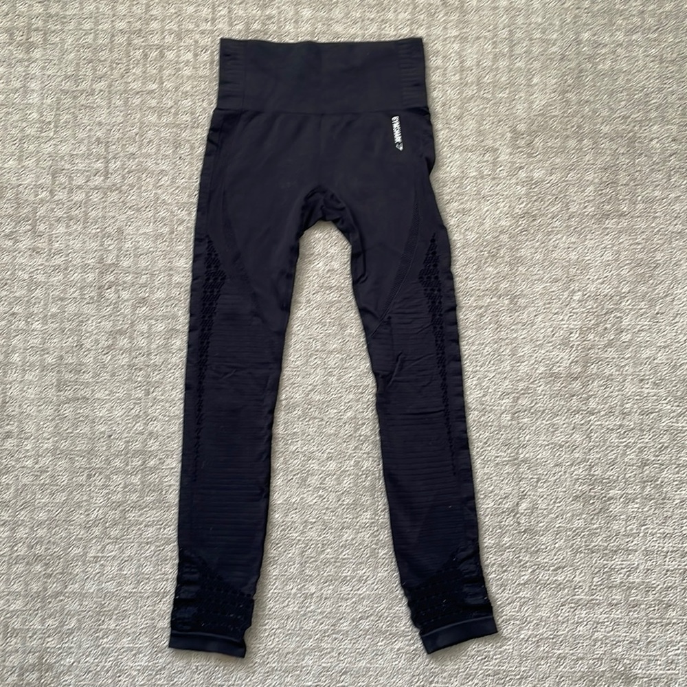 Black Gymshark leggings in size small.